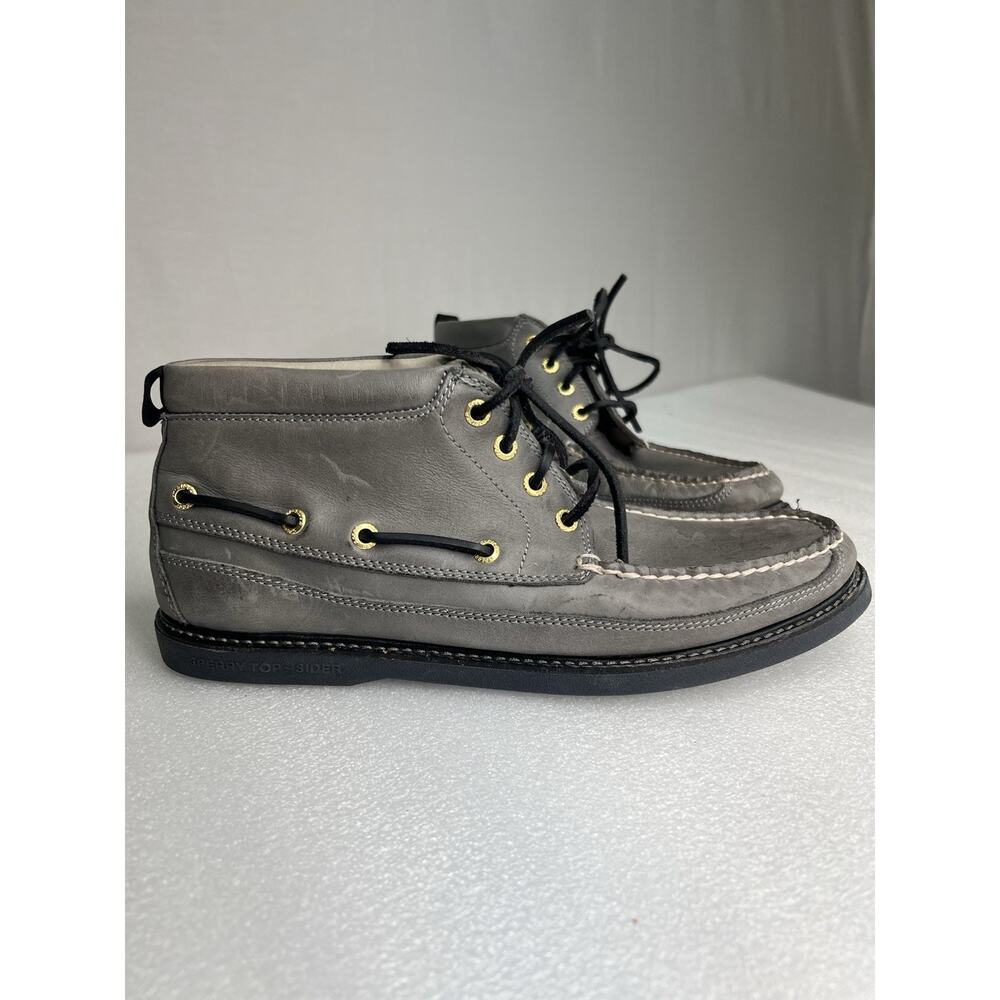 Sperry gold cup A/O Grey Chukka Boots Lace Up Mens Sz 9.5 Nubuck High Top